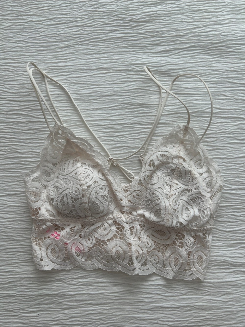 PINK Victoria's Secret White Lace Bralette